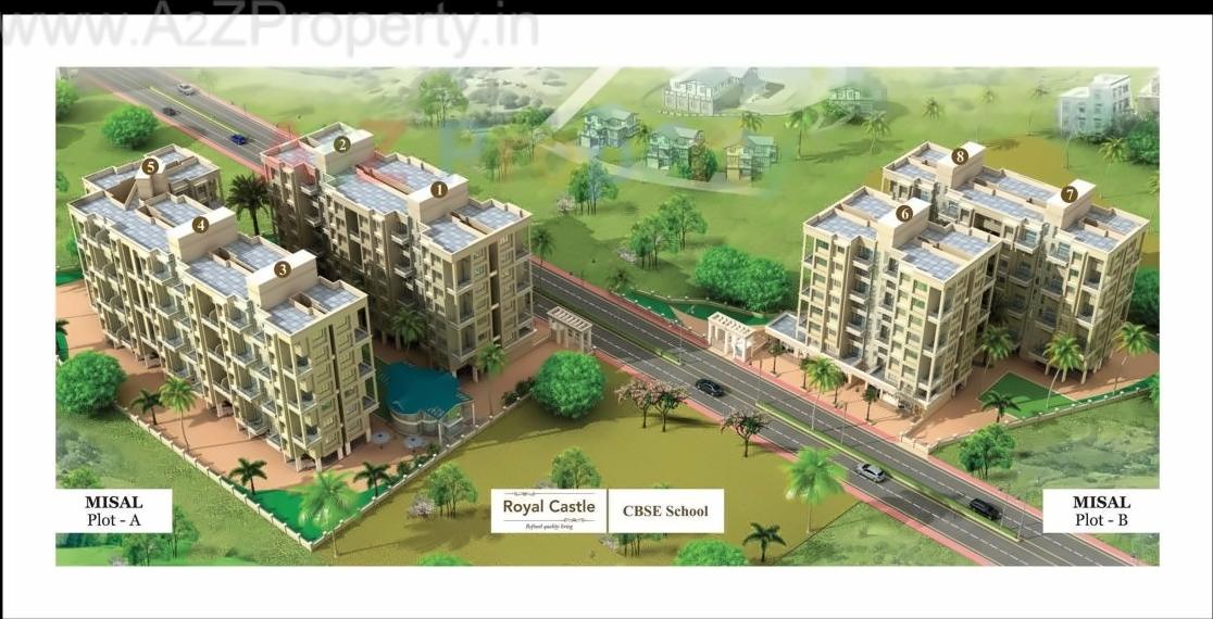 3D Elevation of real estate project Royal Castle located at Ambarnathm-cl, Thane, Maharashtra