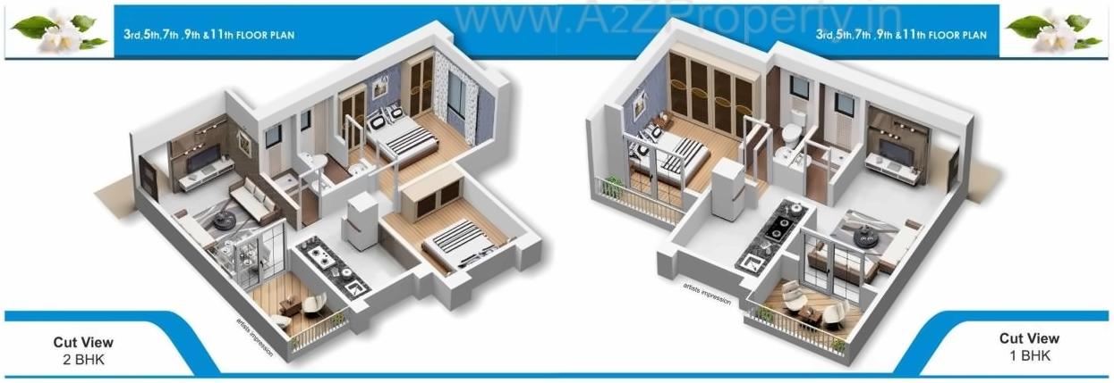 Layout of real estate project Royal Flora located at Ambarnathm-cl, Thane, Maharashtra