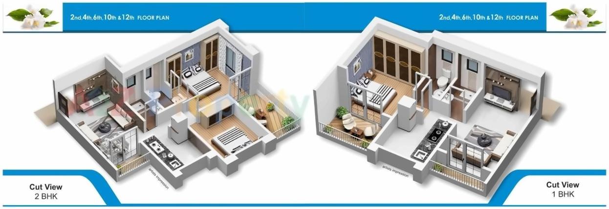 Layout of real estate project Royal Flora located at Ambarnathm-cl, Thane, Maharashtra