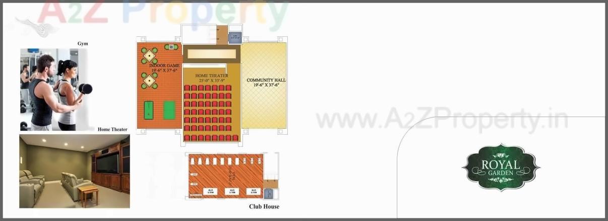 Layout of real estate project Royal Garden located at Katemanevali, Thane, Maharashtra