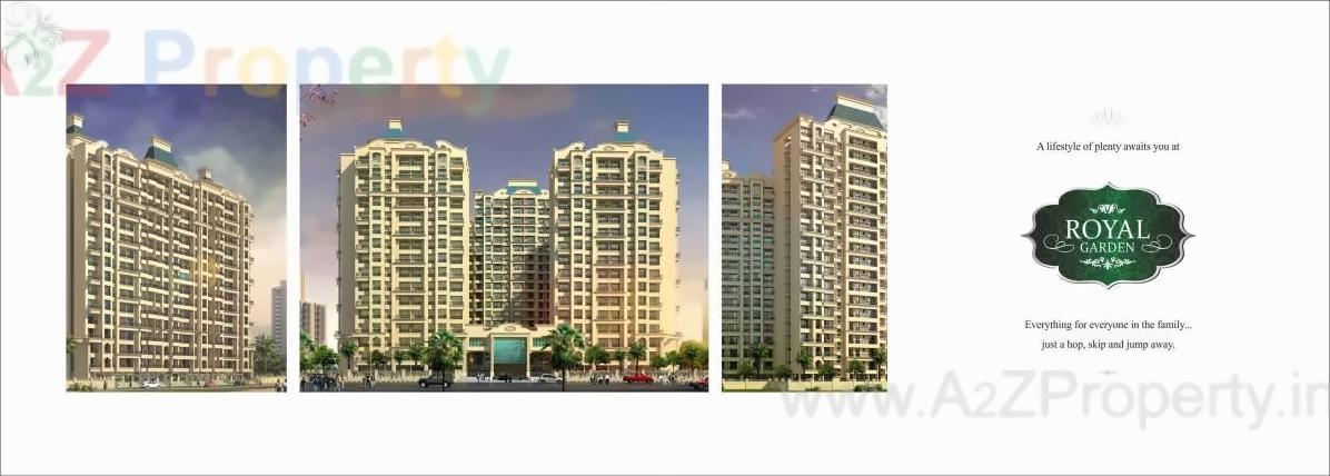 3D Elevation of real estate project Royal Garden located at Katemanevali, Thane, Maharashtra