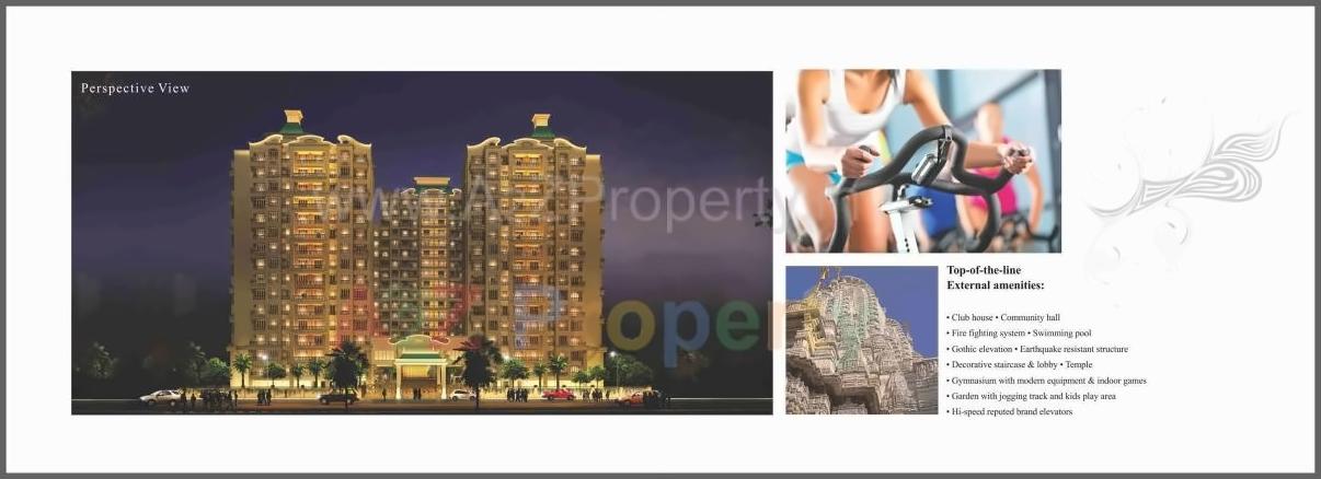 3D Elevation of real estate project Royal Garden located at Katemanevali, Thane, Maharashtra