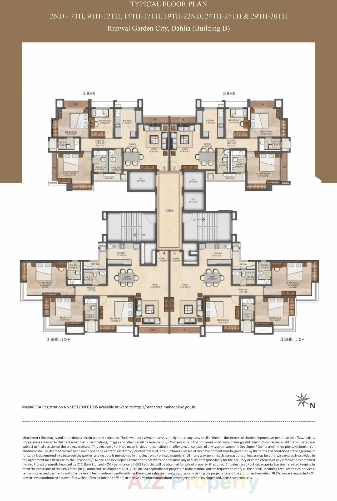 Layout of real estate project Runwal Garden City   Dahlia located at Thane-m-corp, Thane, Maharashtra