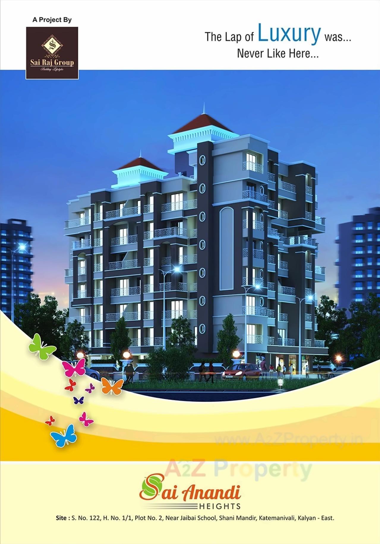 3D Elevation of real estate project Sai Anandi Heights located at Katemanevali, Thane, Maharashtra