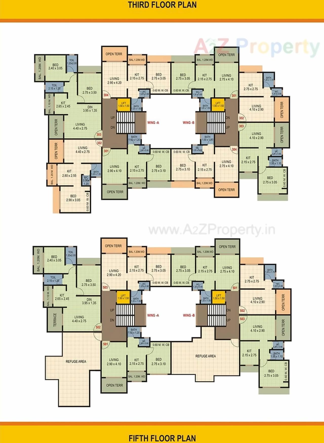Layout of real estate project Sai Anandi Heights located at Katemanevali, Thane, Maharashtra