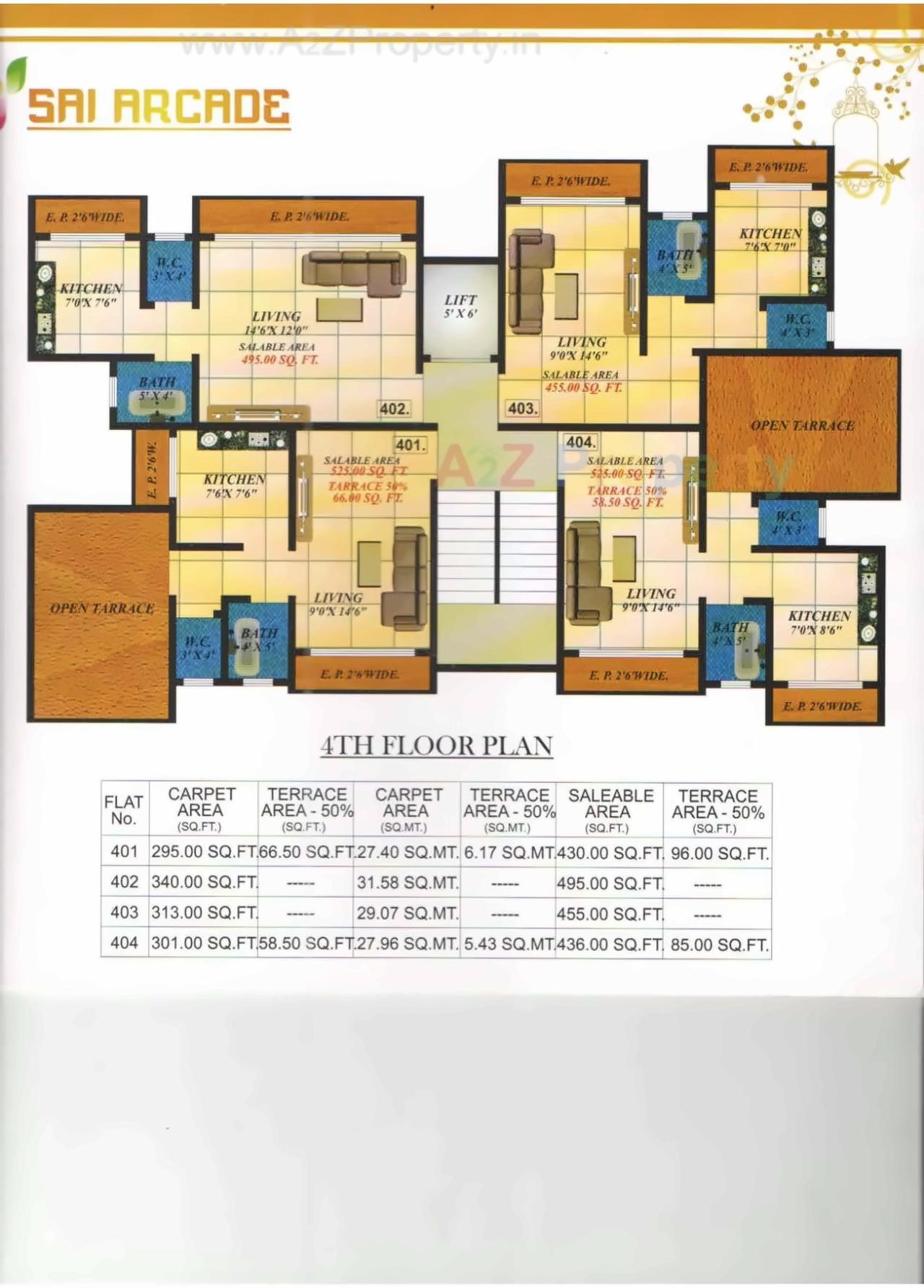 Layout of real estate project Sai Arcade located at Badlapur-m-cl, Thane, Maharashtra
