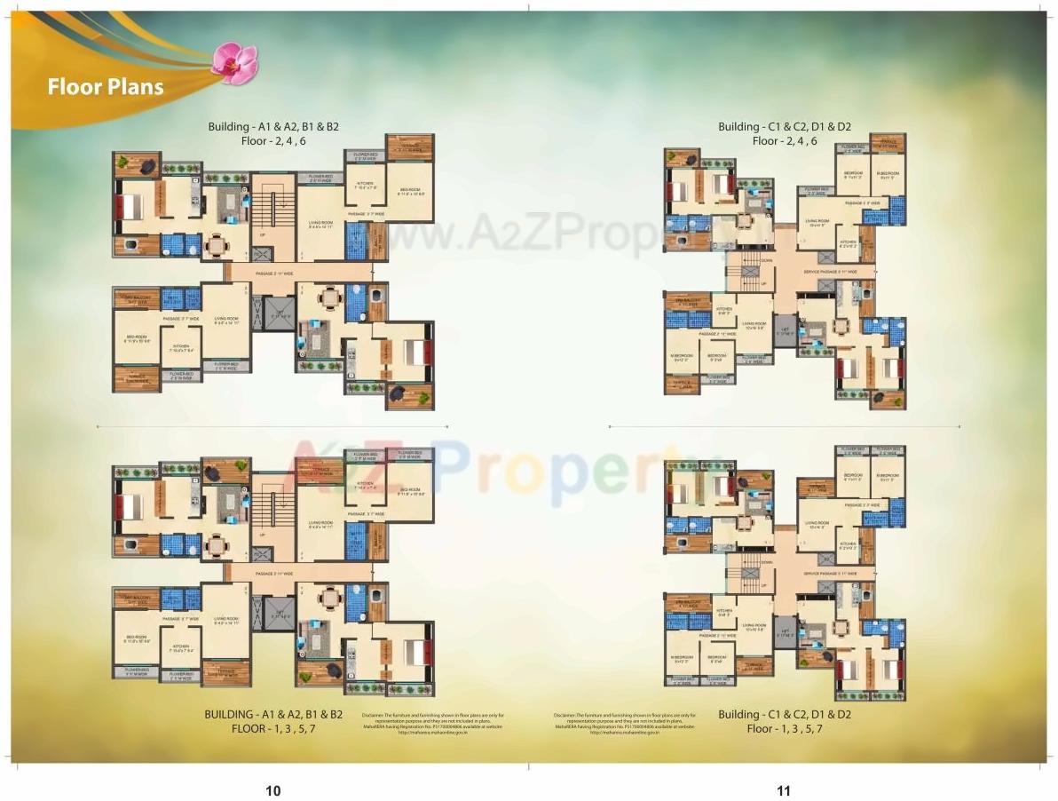 Layout of real estate project Sai Orchid located at Dawadi, Thane, Maharashtra