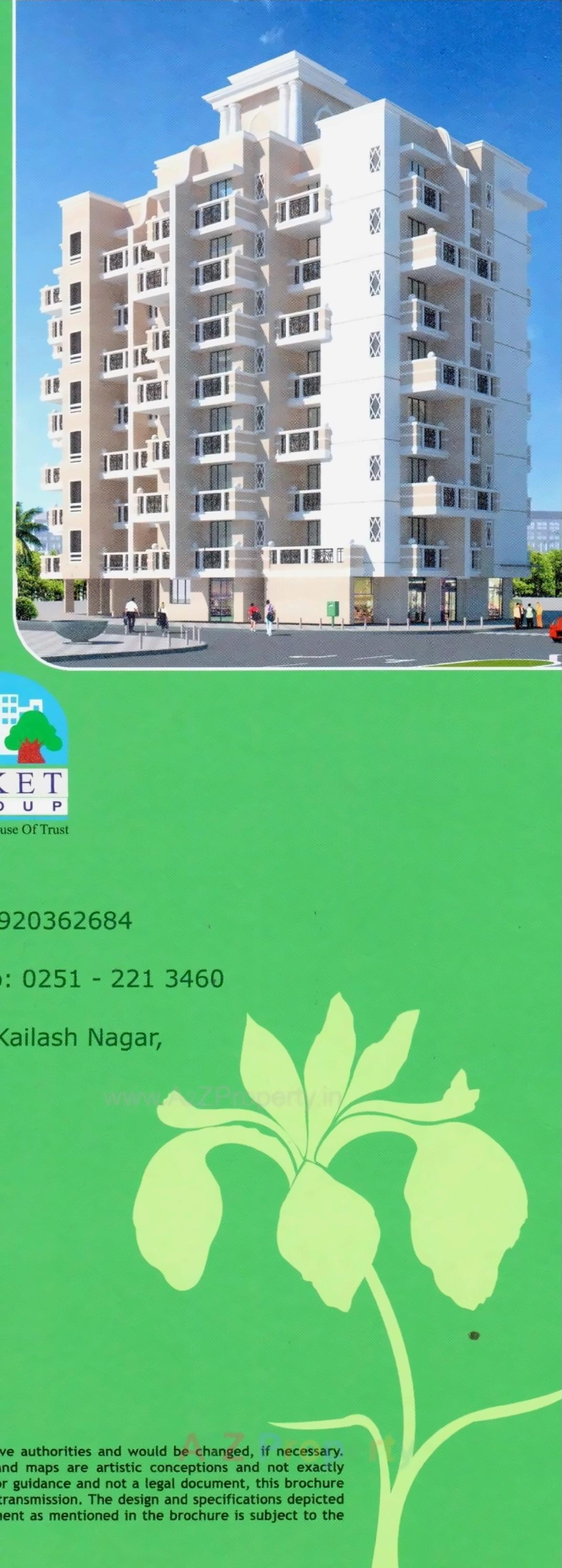 3D Elevation of real estate project Saket Iris located at Katemanevali, Thane, Maharashtra