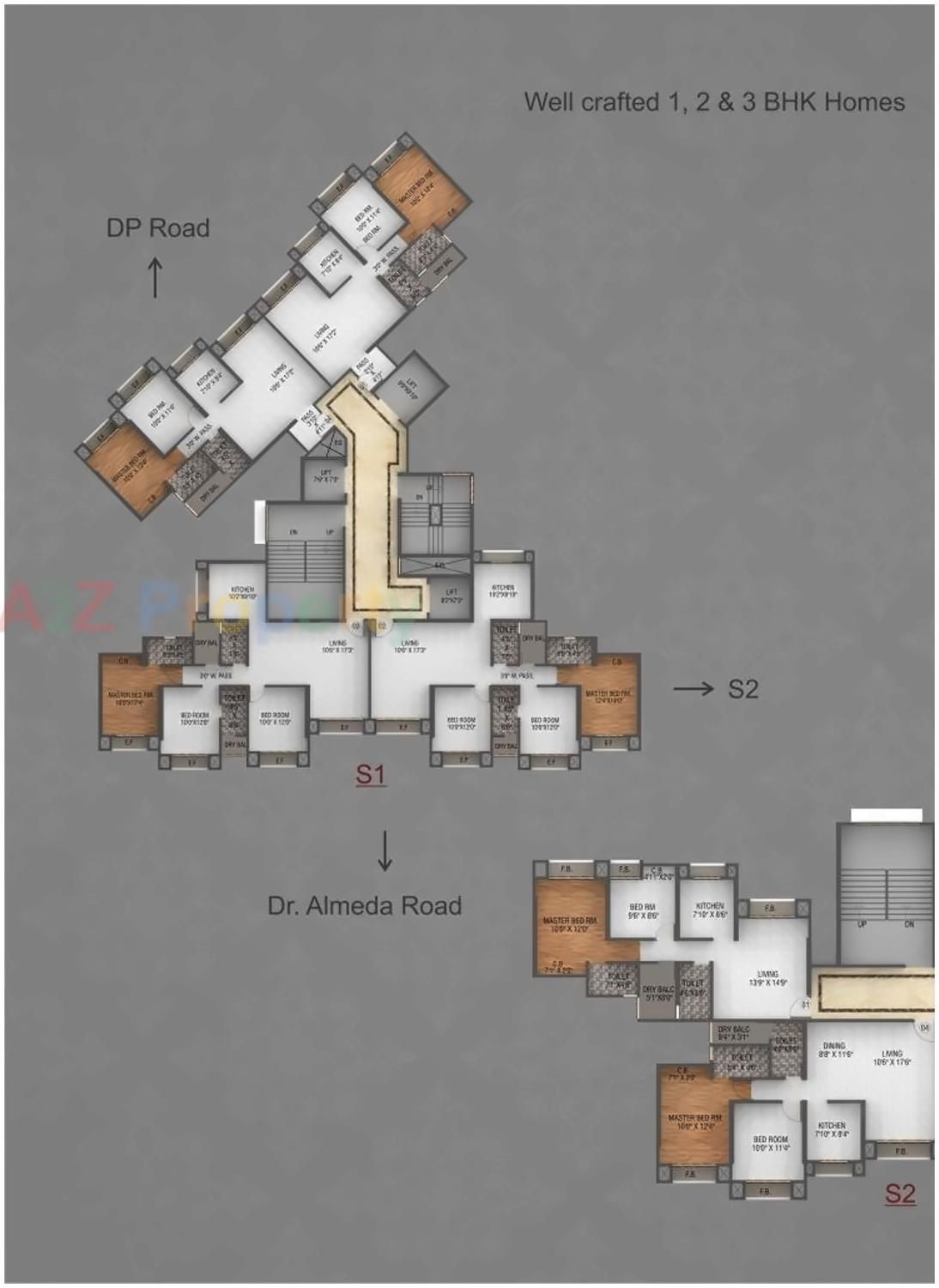 Layout of real estate project Samrin Heritage located at Thane-m-corp, Thane, Maharashtra