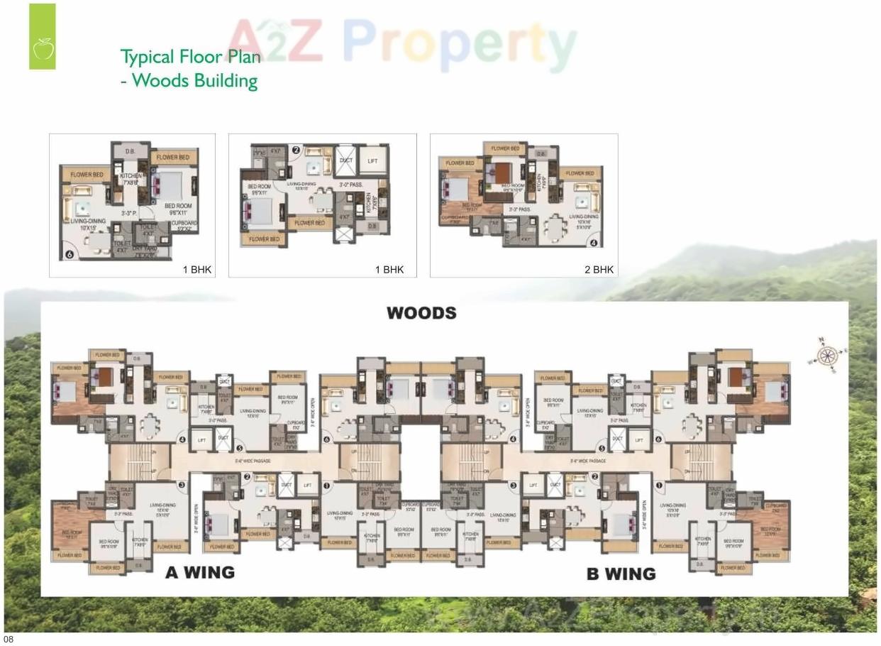 Layout of real estate project Sanghvi S3 Ecocity Woods located at Mirabhayandar-m-corp, Thane, Maharashtra