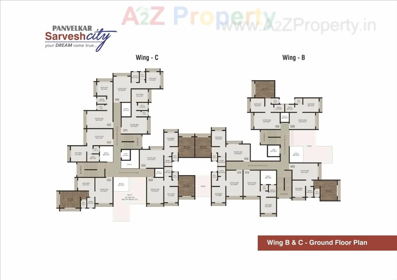 Layout of real estate project Sarvesh Dream City located at Badlapur-m-cl, Thane, Maharashtra
