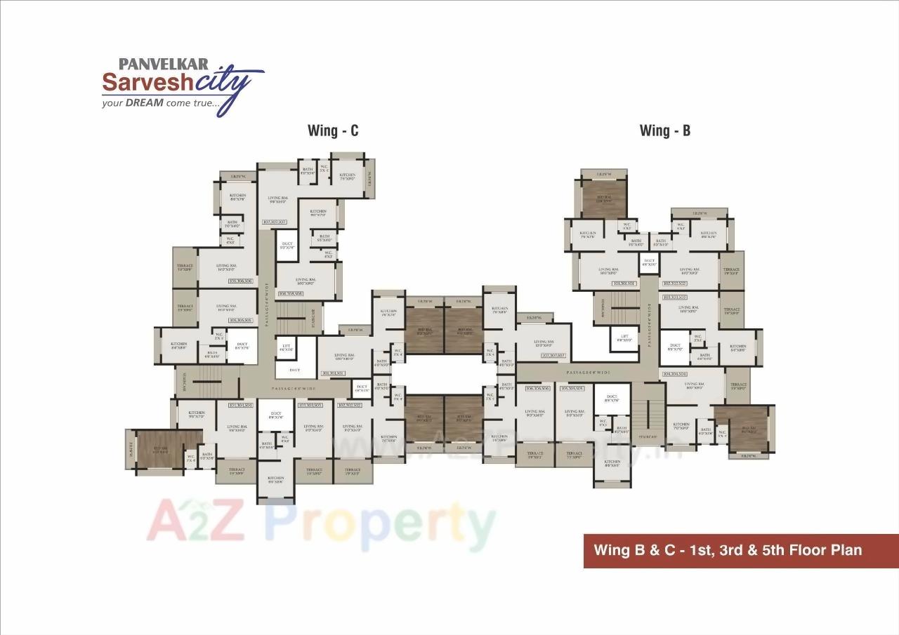 Layout of real estate project Sarvesh Dream City located at Badlapur-m-cl, Thane, Maharashtra