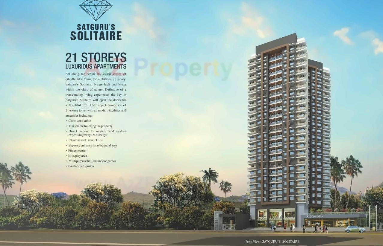 3D Elevation of real estate project Satgurus Solitaire located at Thane-m-corp, Thane, Maharashtra
