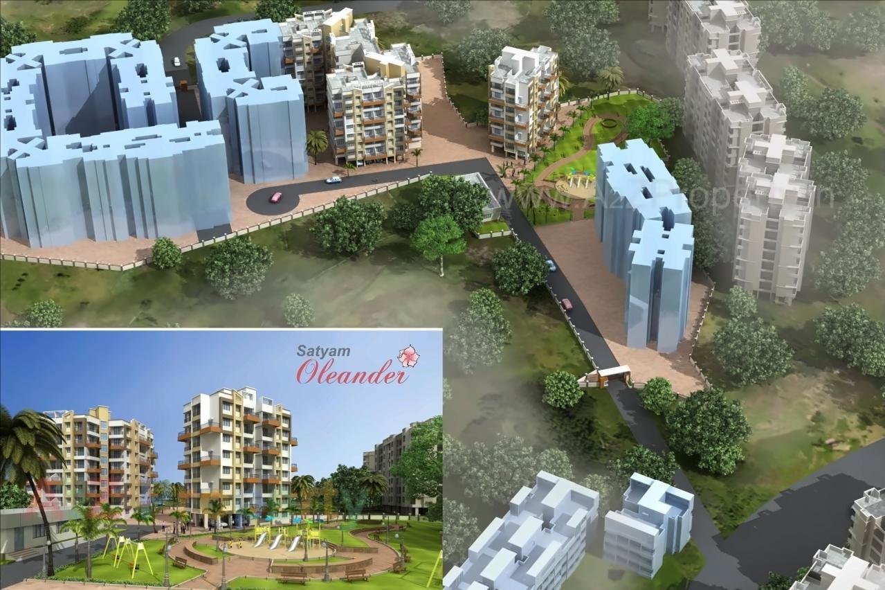 3D Elevation of real estate project Satyam Oleander located at Ambarnathm-cl, Thane, Maharashtra