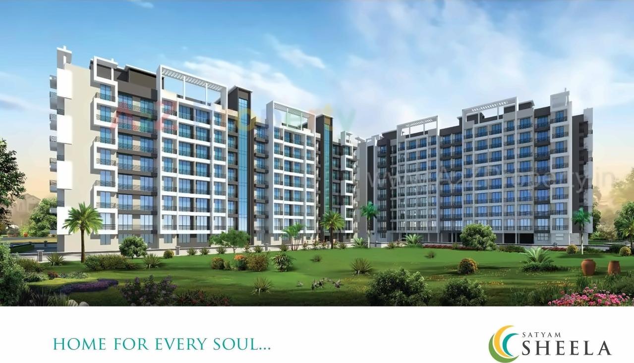 3D Elevation of real estate project Satyam Sheela located at Badlapur-m-cl, Thane, Maharashtra