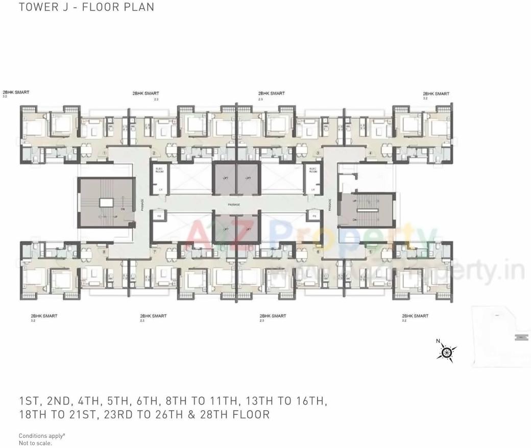 Layout of real estate project Sector located at Thane-m-corp, Thane, Maharashtra