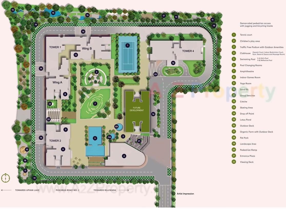 Layout of real estate project Serein located at Thane-m-corp, Thane, Maharashtra