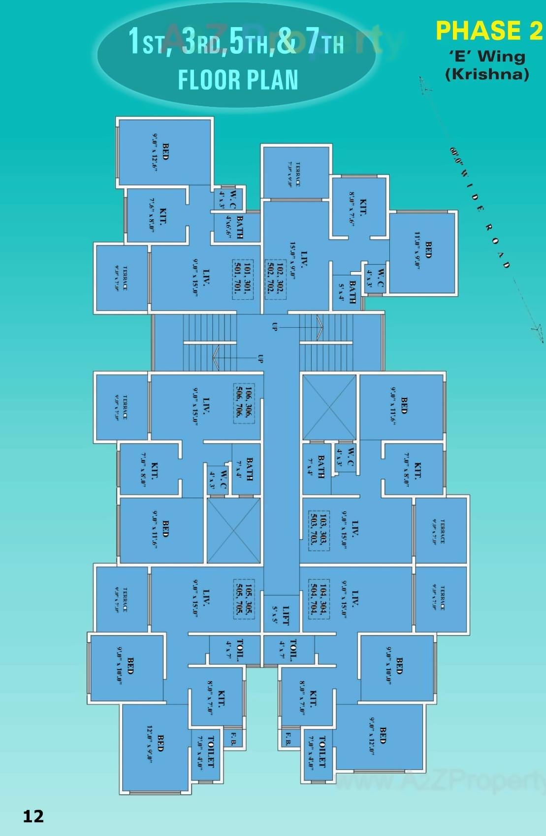 Layout of real estate project Shankar Heights Krishna located at Khuntavali, Thane, Maharashtra