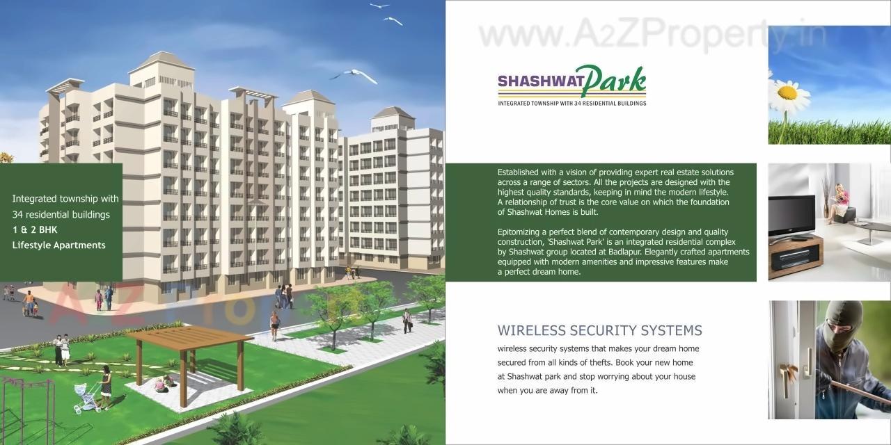 3D Elevation of real estate project Shashwat Park     P located at Badlapur-m-cl, Thane, Maharashtra