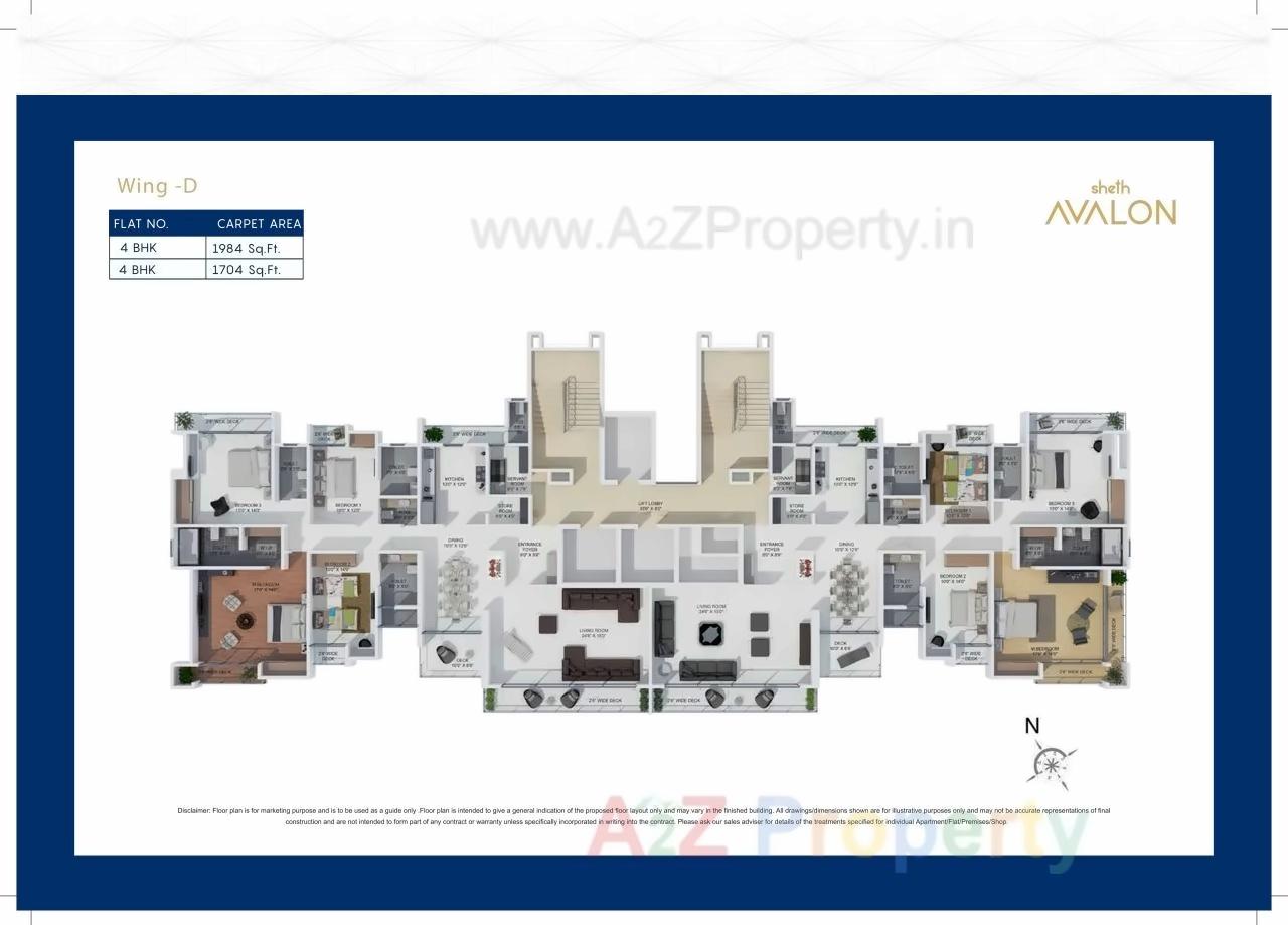 Layout of real estate project Sheth Avalon located at Thane-m-corp, Thane, Maharashtra
