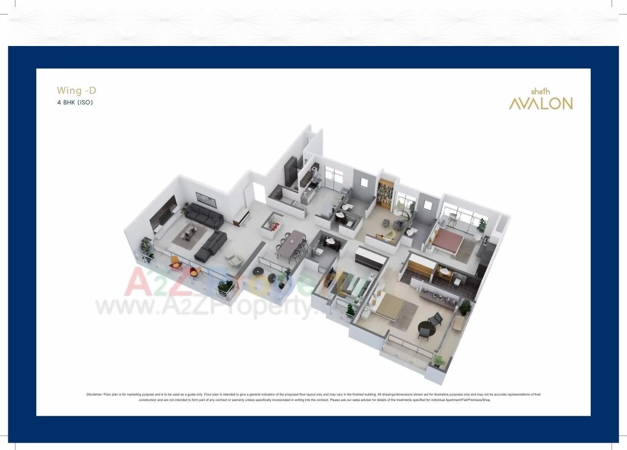 Layout of real estate project Sheth Avalon located at Thane-m-corp, Thane, Maharashtra