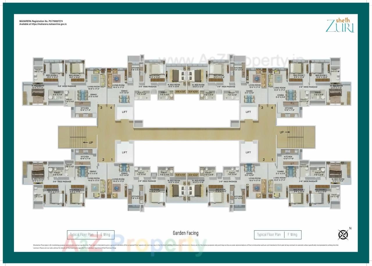 Layout of real estate project Sheth Zuri located at Thane-m-corp, Thane, Maharashtra