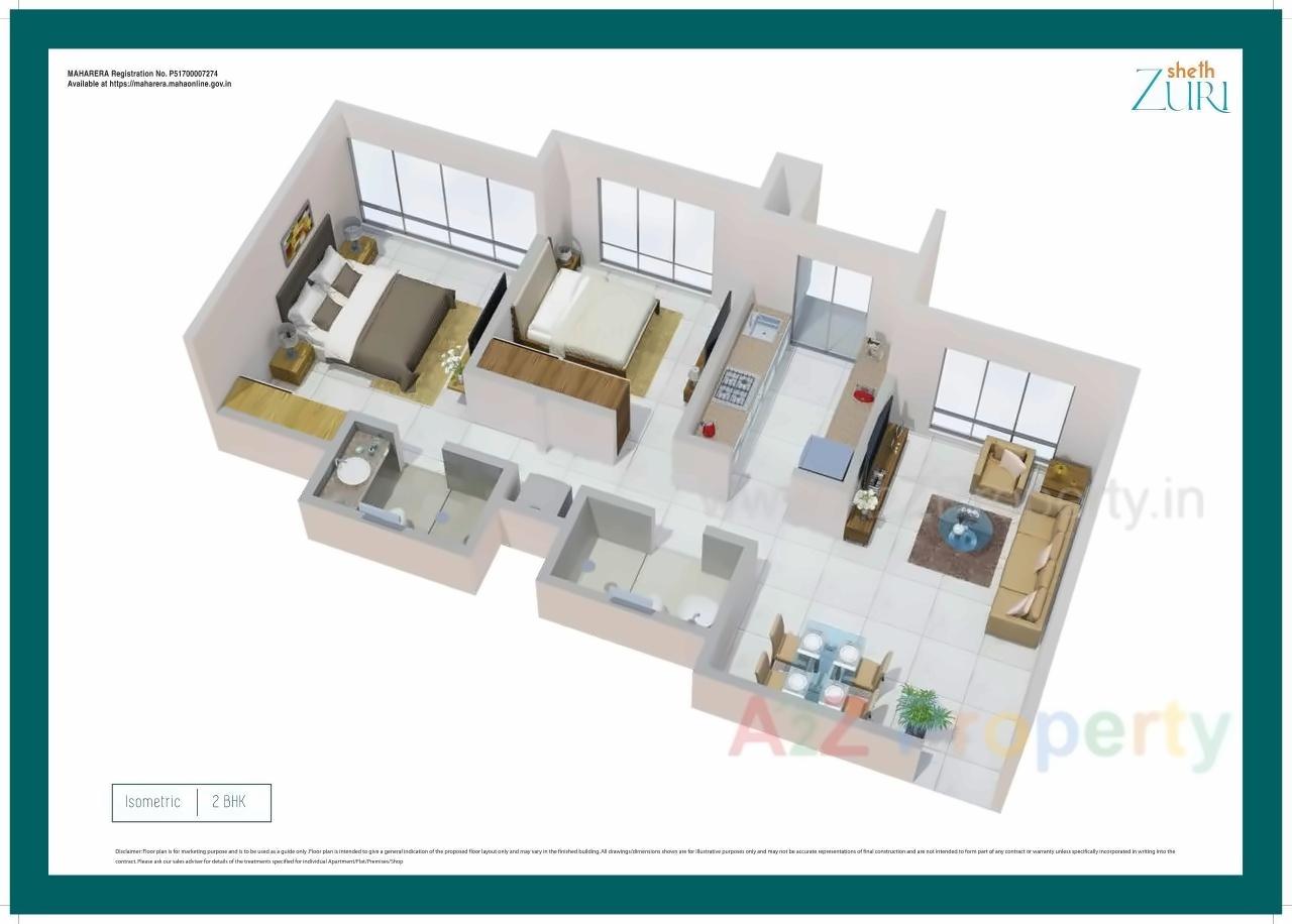 Layout of real estate project Sheth Zuri located at Thane-m-corp, Thane, Maharashtra