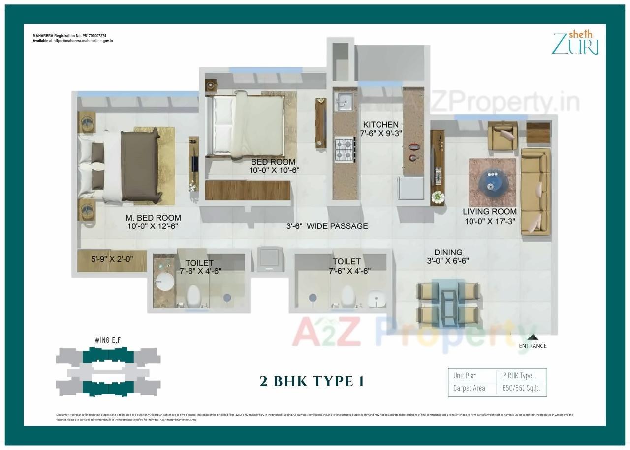 Layout of real estate project Sheth Zuri located at Thane-m-corp, Thane, Maharashtra