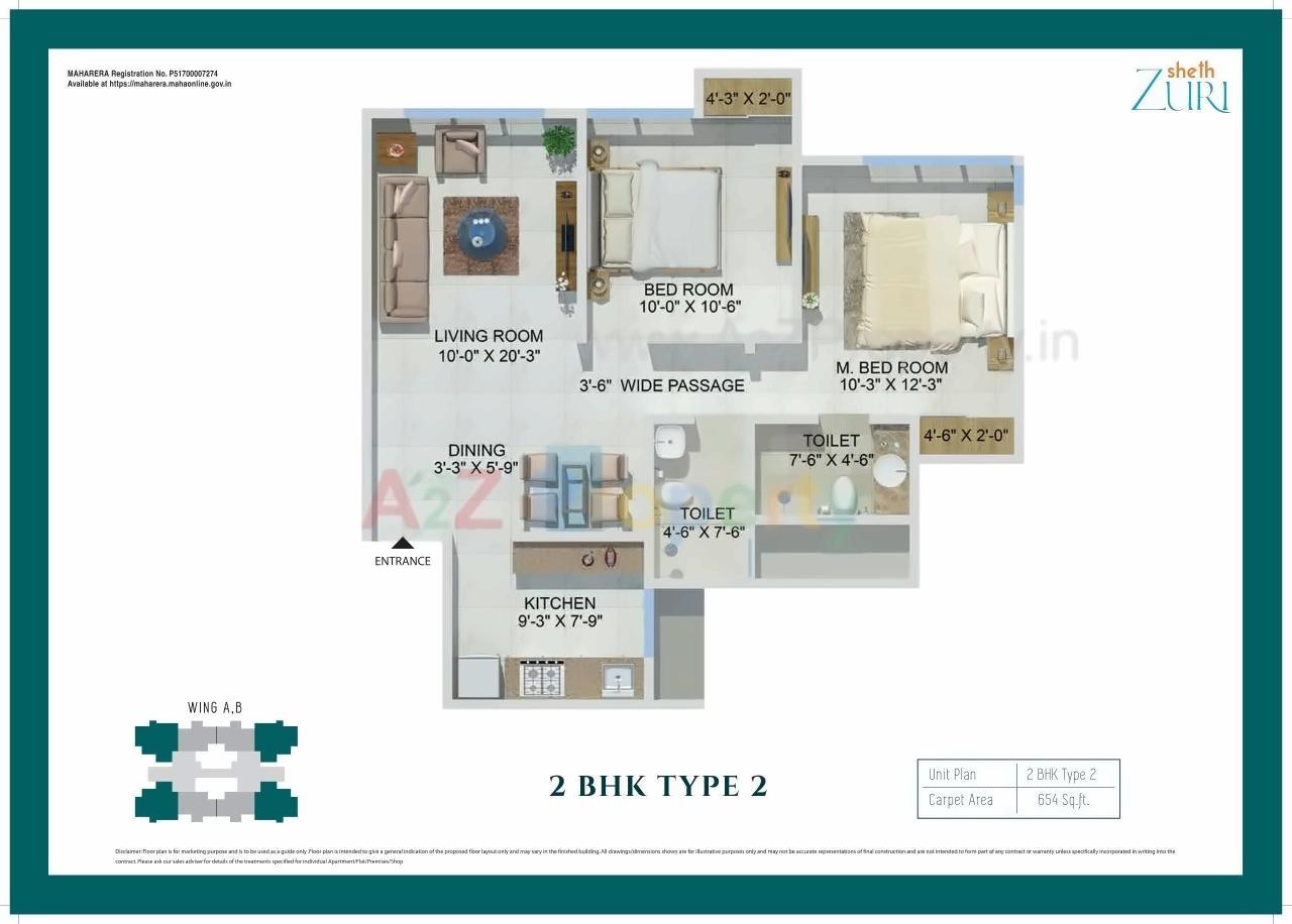 Layout of real estate project Sheth Zuri located at Thane-m-corp, Thane, Maharashtra