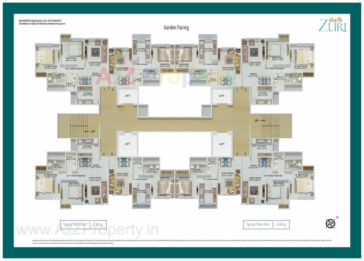 Layout of real estate project Sheth Zuri located at Thane-m-corp, Thane, Maharashtra