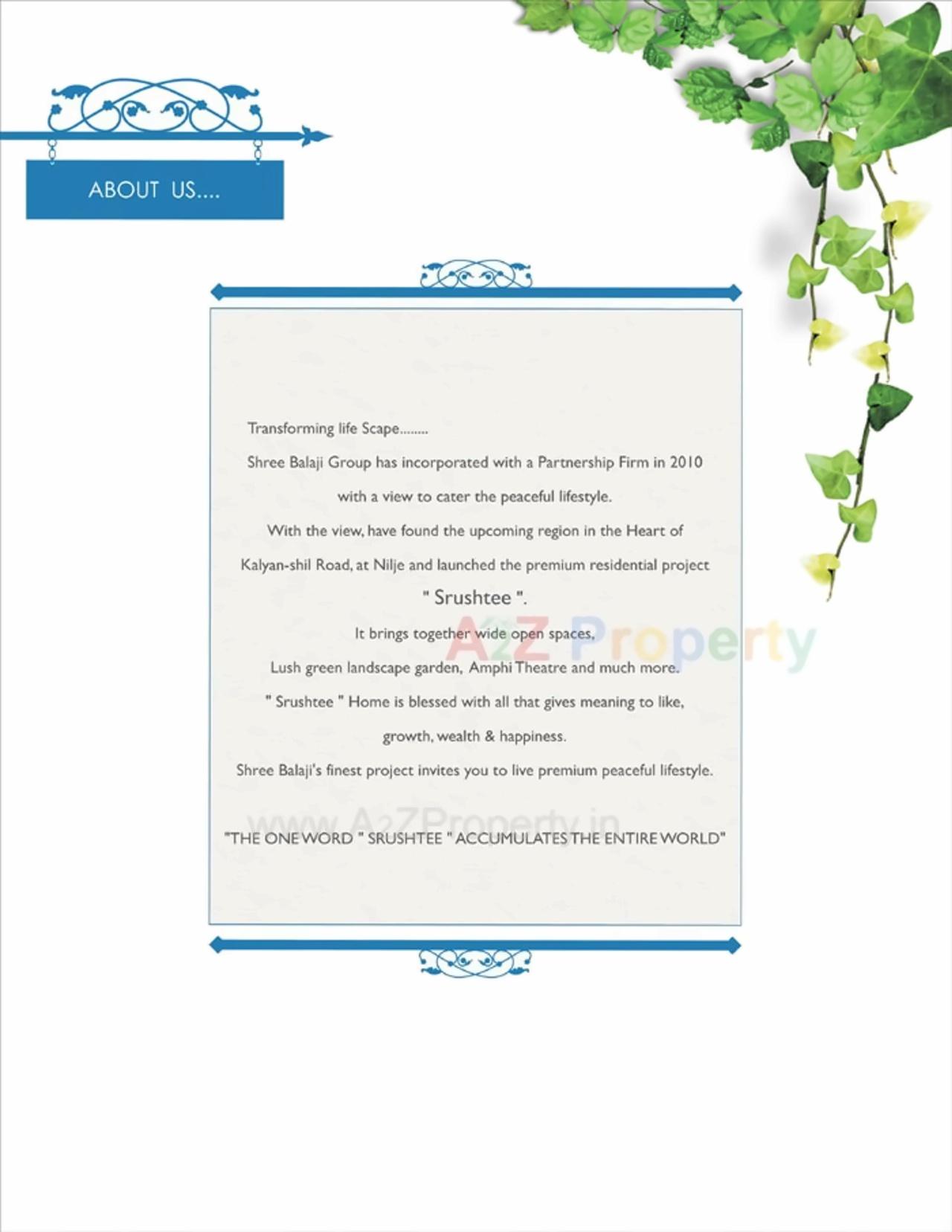  of real estate project Shree Balajis Srushtee located at Kalyandombivali-m-corp, Thane, Maharashtra