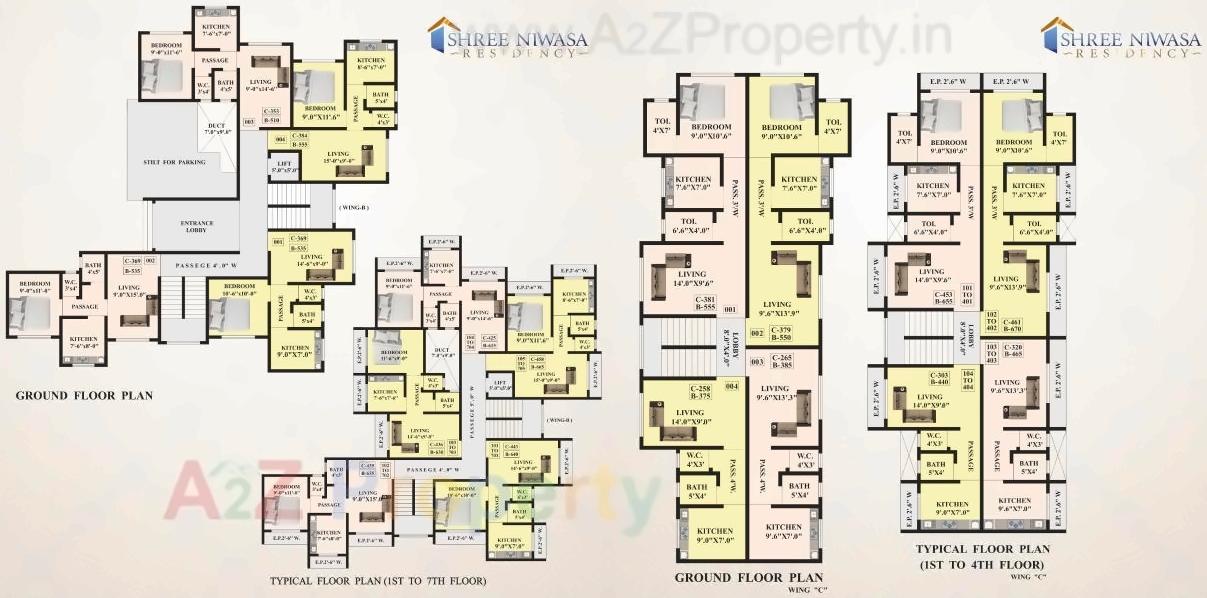 Layout of real estate project Shreeniwasa Residency located at Badlapur-m-cl, Thane, Maharashtra