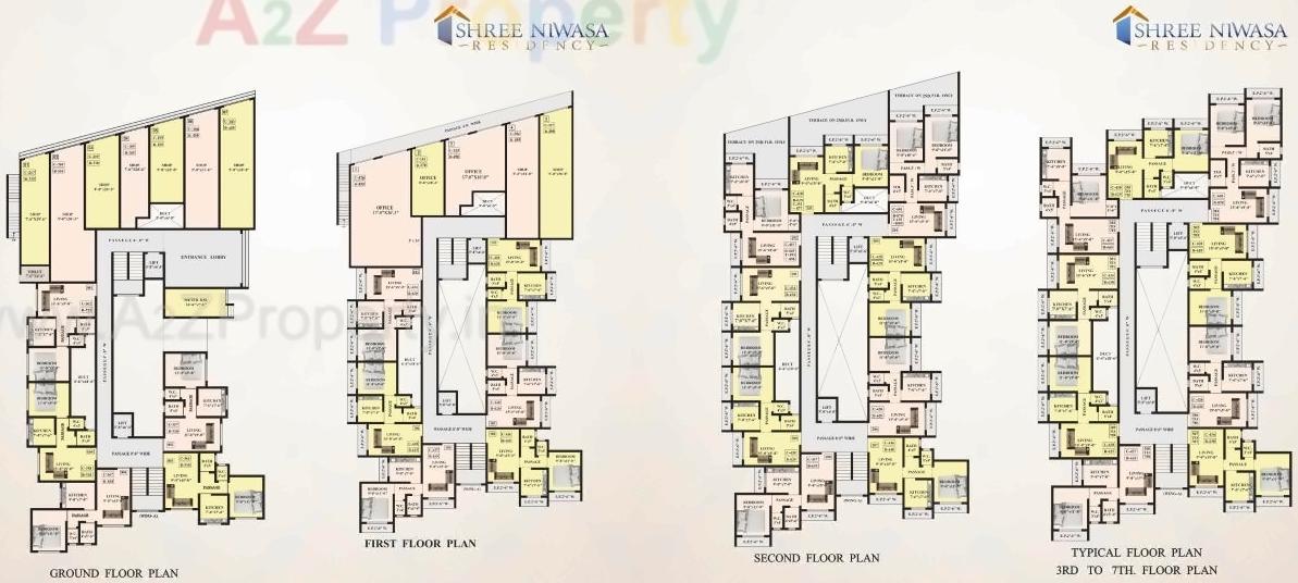 Layout of real estate project Shreeniwasa Residency located at Badlapur-m-cl, Thane, Maharashtra