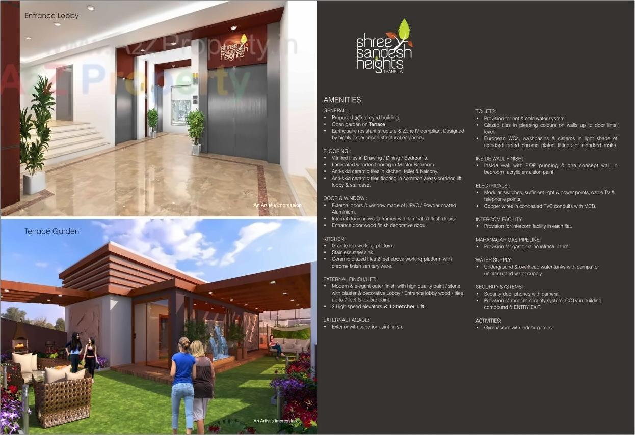 3D Elevation of real estate project Shreesandesh Heights located at Vartaknagar, Thane, Maharashtra