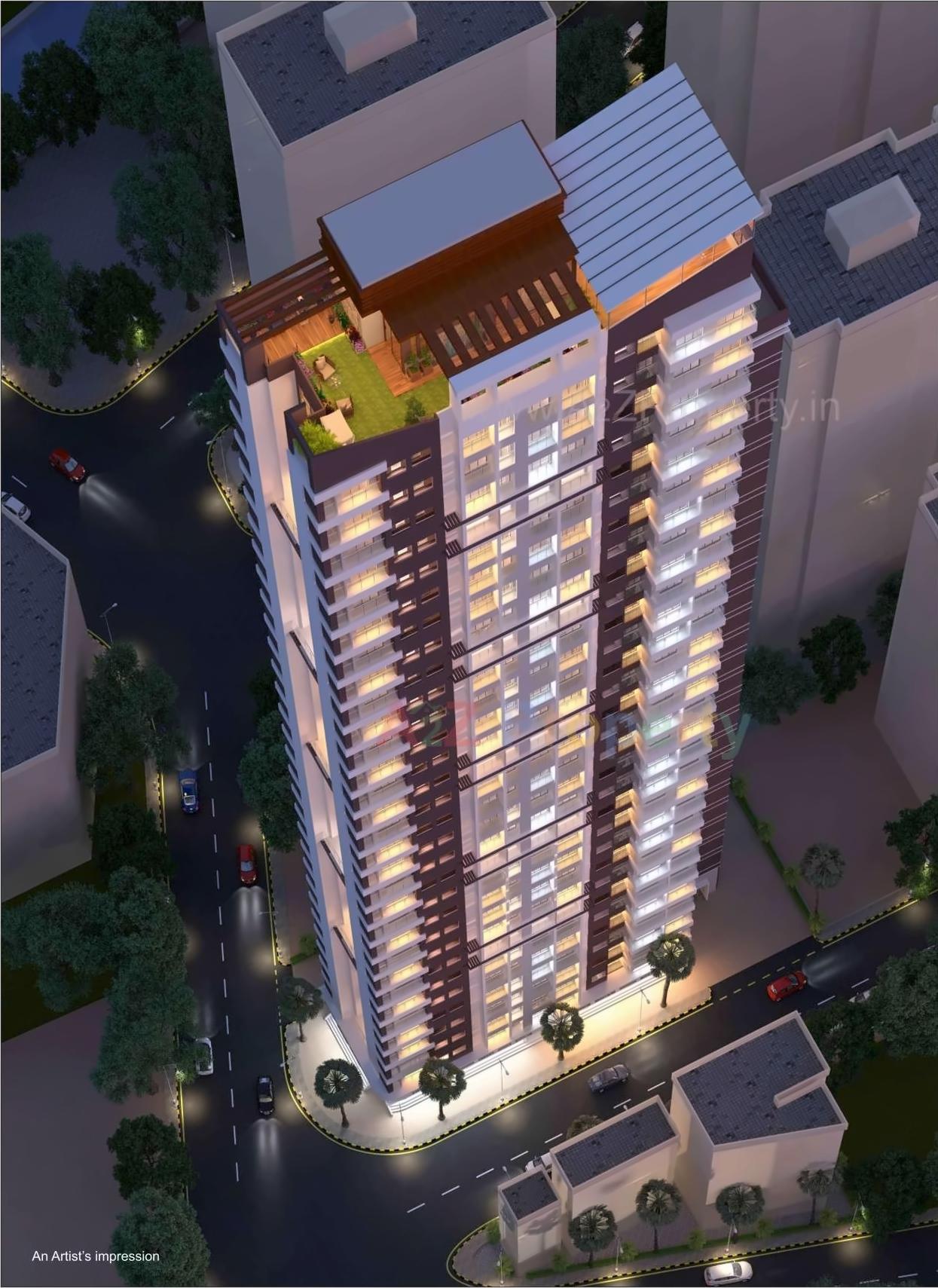 3D Elevation of real estate project Shreesandesh Heights located at Vartaknagar, Thane, Maharashtra