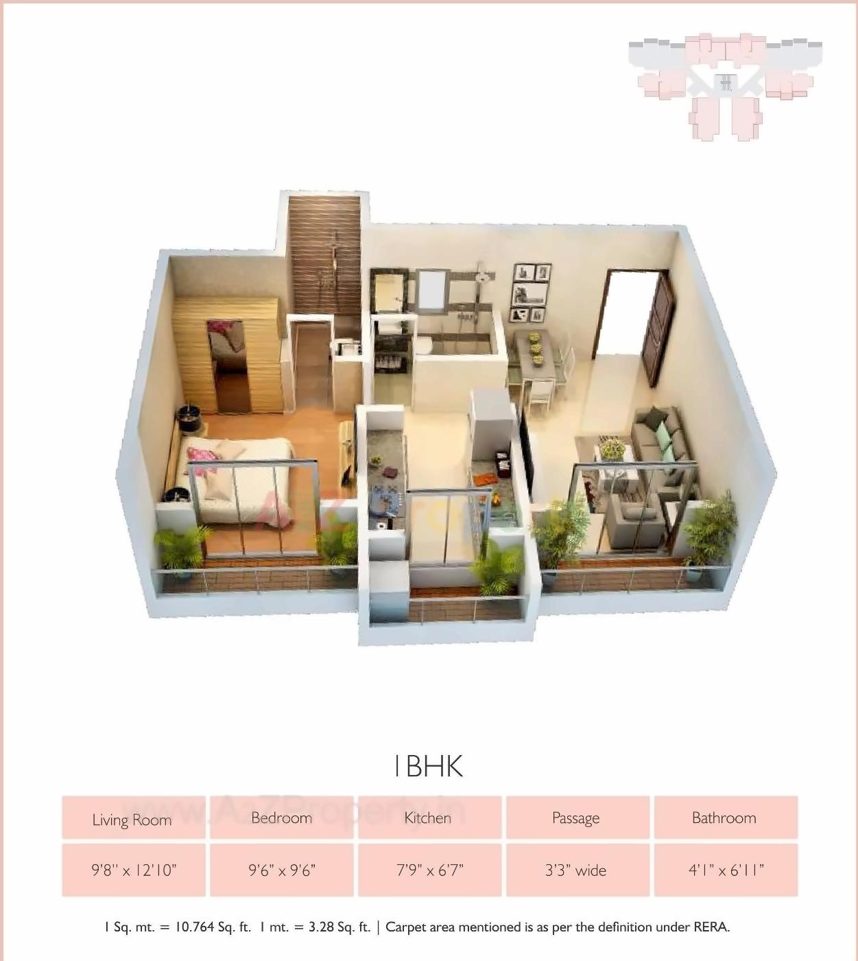 Layout of real estate project Shubh Atika located at Mirabhayandar-m-corp, Thane, Maharashtra