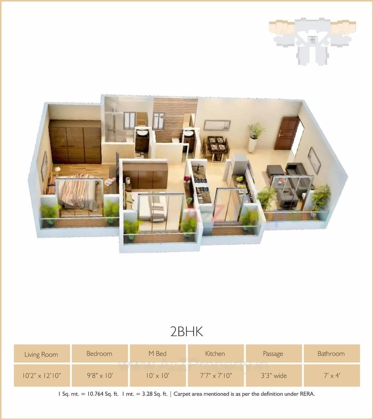 Layout of real estate project Shubh Atika located at Mirabhayandar-m-corp, Thane, Maharashtra