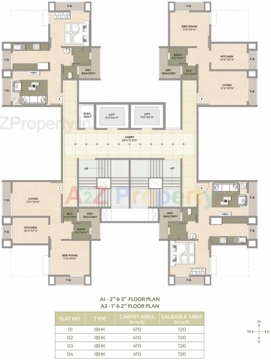 Layout of real estate project Signature Residency located at Thane-m-corp, Thane, Maharashtra