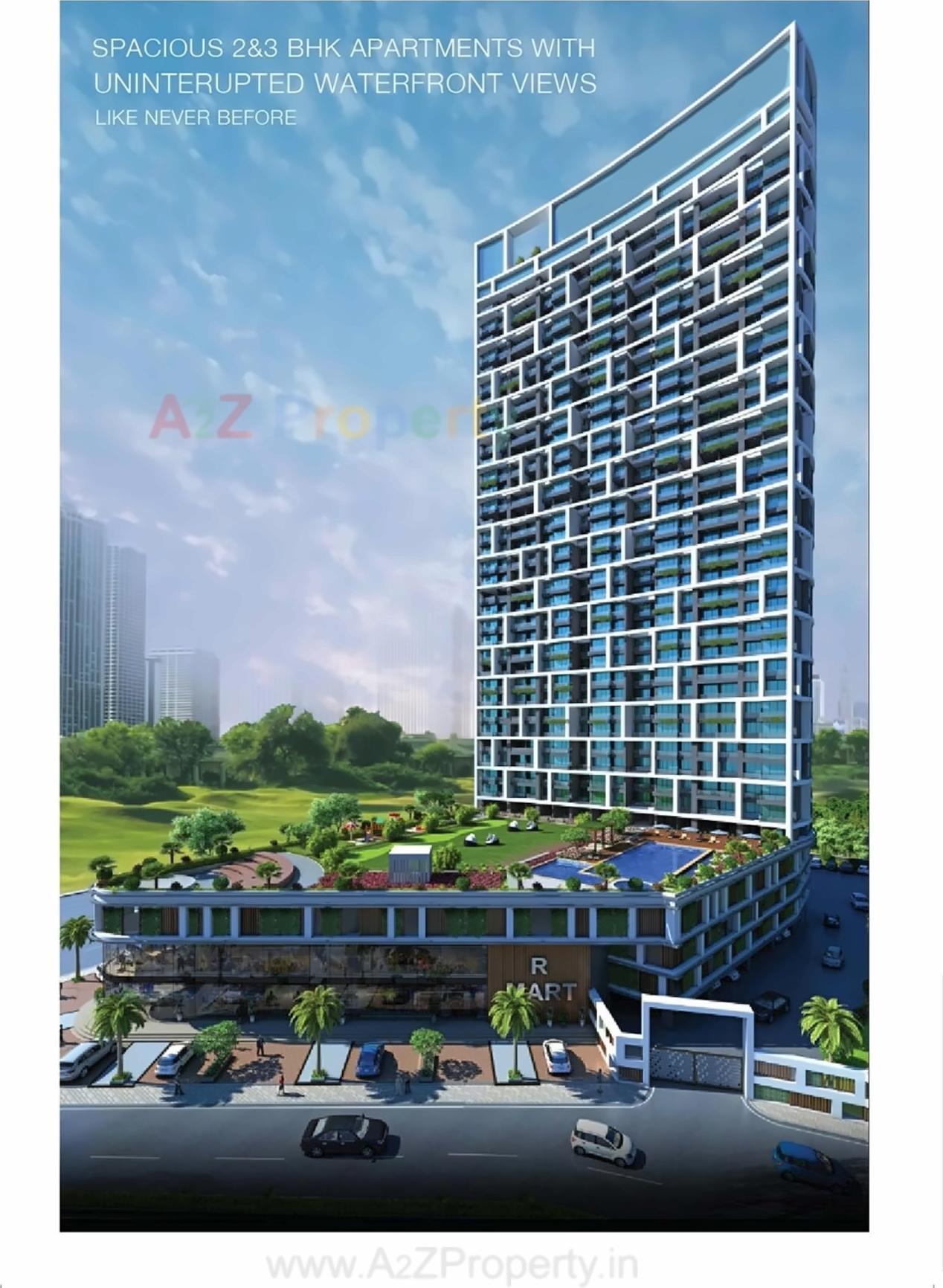 3D Elevation of real estate project Signia Waterfront, Plot  1, Sector 12, Airoli, Navi Mumbai located at Navi-mumbai-m-corp, Thane, Maharashtra