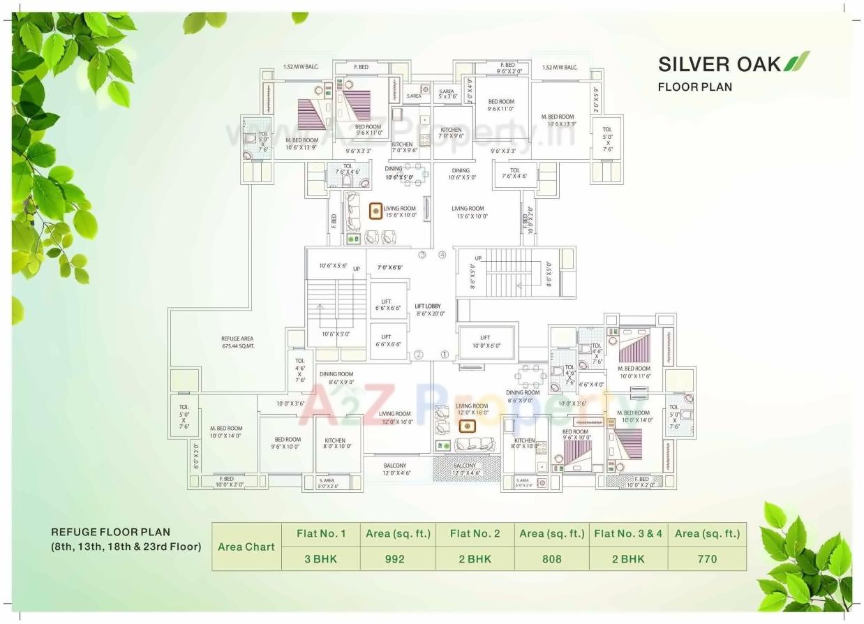 Layout of real estate project Silver Oak At Prestige Residency located at Thane-m-corp, Thane, Maharashtra
