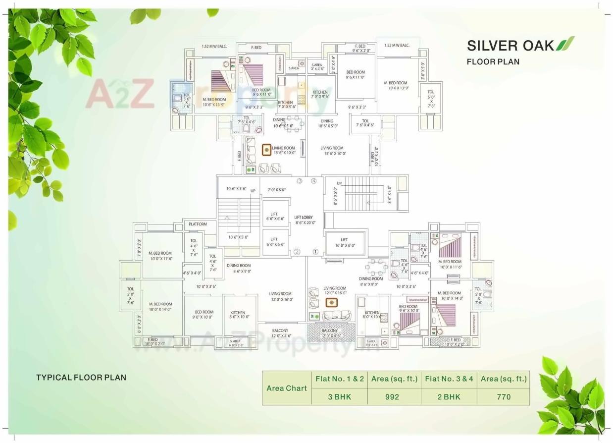 Layout of real estate project Silver Oak At Prestige Residency located at Thane-m-corp, Thane, Maharashtra