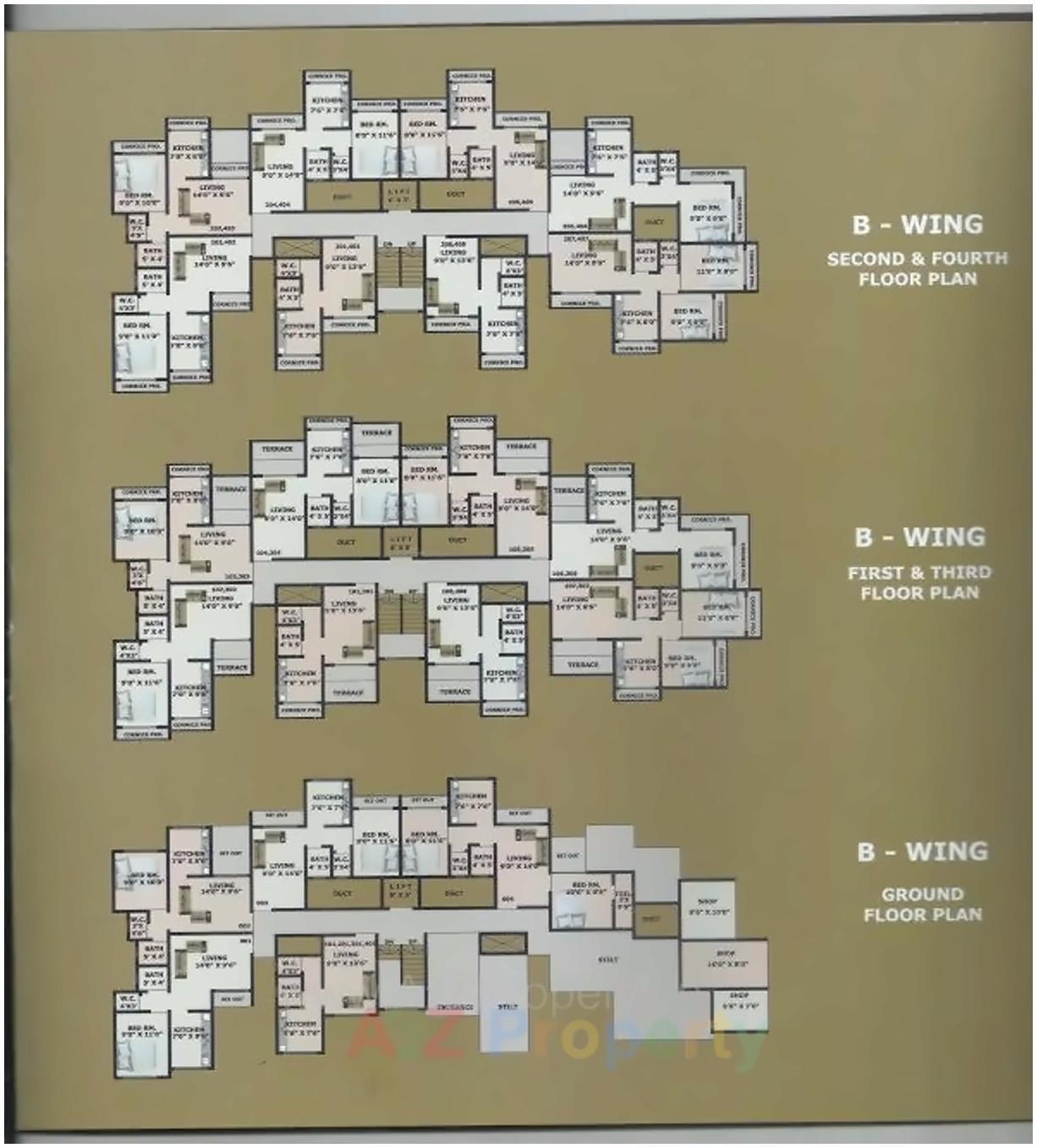 Layout of real estate project Spring Wood Park located at Badlapur-m-cl, Thane, Maharashtra