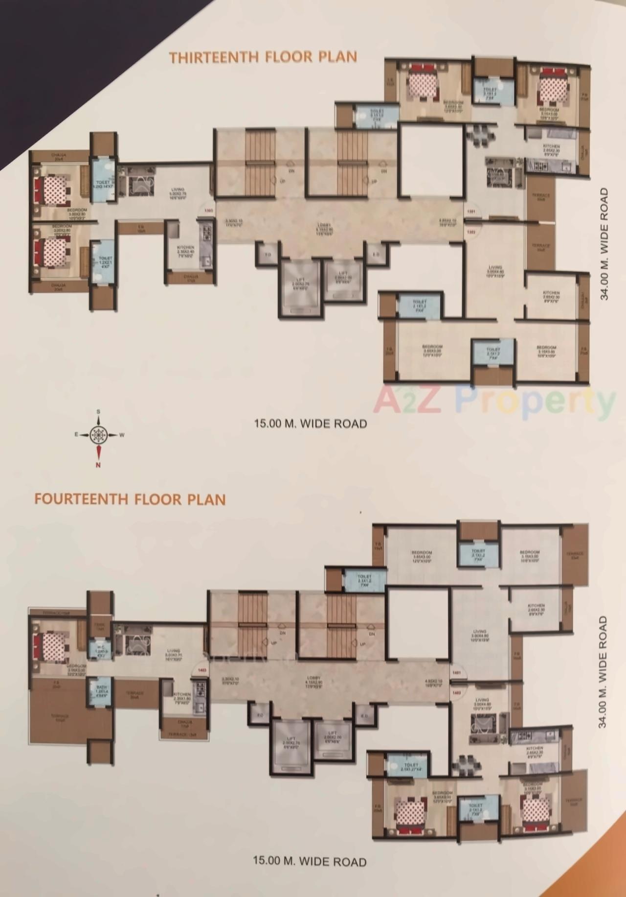 Layout of real estate project Sunshine Heights located at Navi-mumbai-m-corp, Thane, Maharashtra