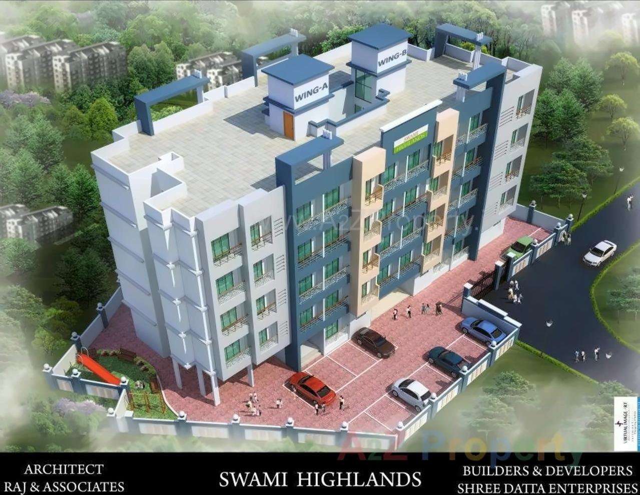 3D Elevation of real estate project Swami Highlands located at Badlapur-m-cl, Thane, Maharashtra