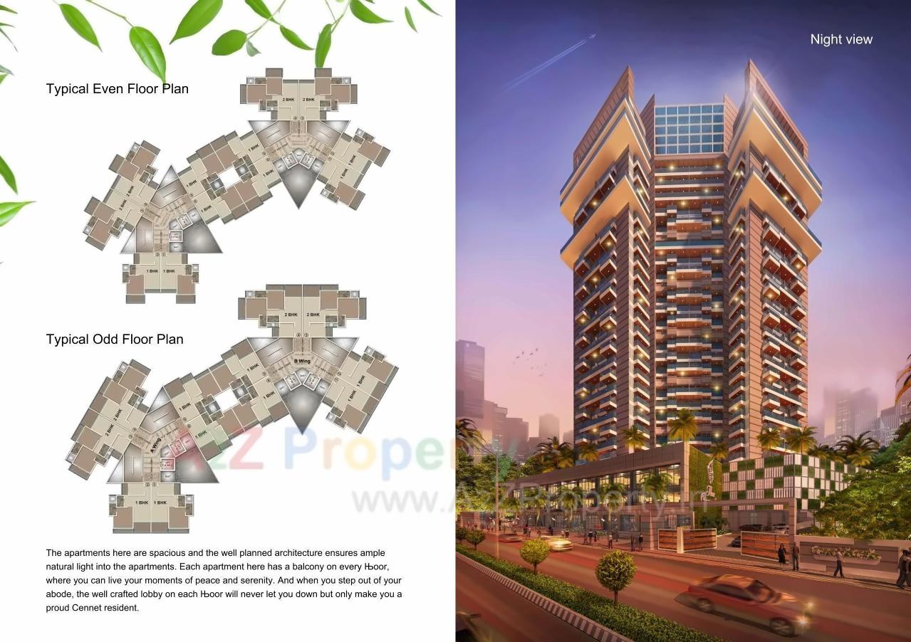 3D Elevation of real estate project The Cennet located at Dombivli, Thane, Maharashtra