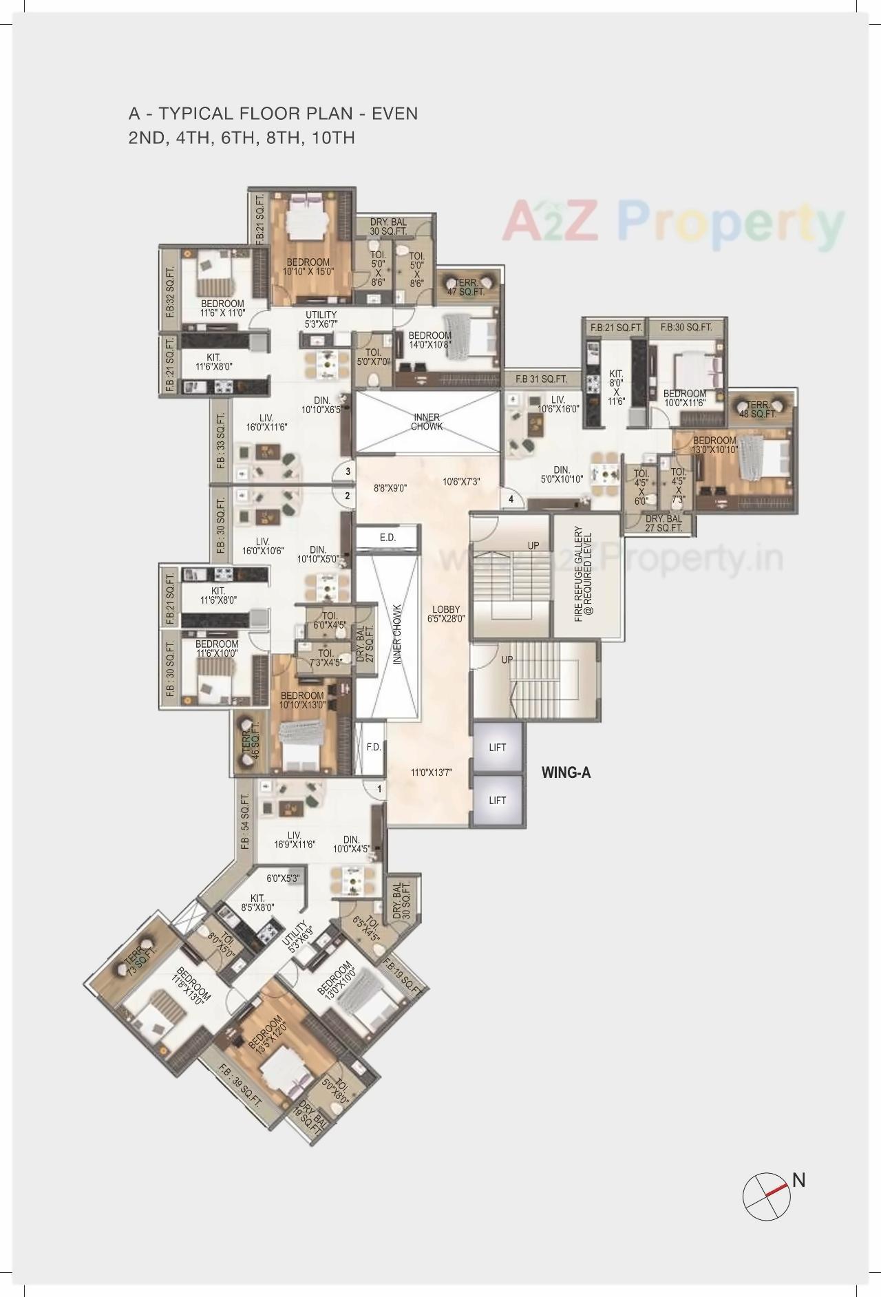 Layout of real estate project The Palms located at Navi-mumbai-m-corp, Thane, Maharashtra