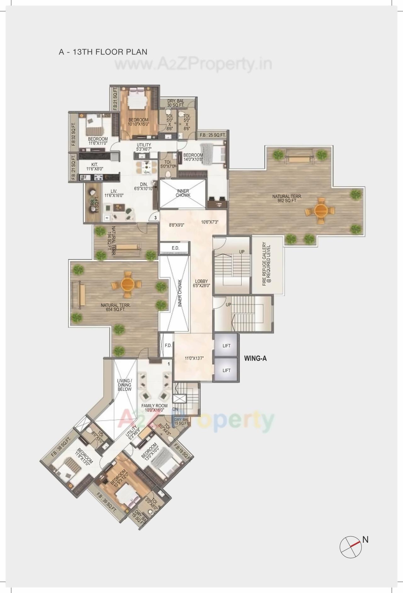 Layout of real estate project The Palms located at Navi-mumbai-m-corp, Thane, Maharashtra