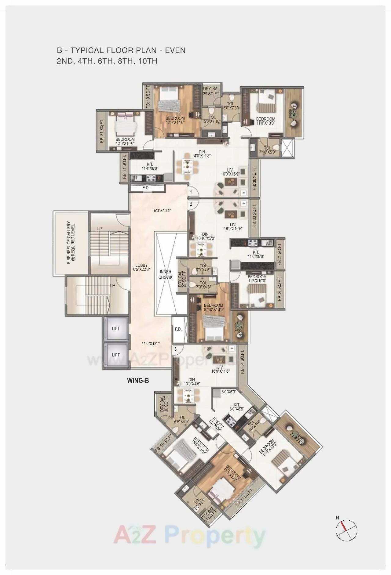 Layout of real estate project The Palms located at Navi-mumbai-m-corp, Thane, Maharashtra