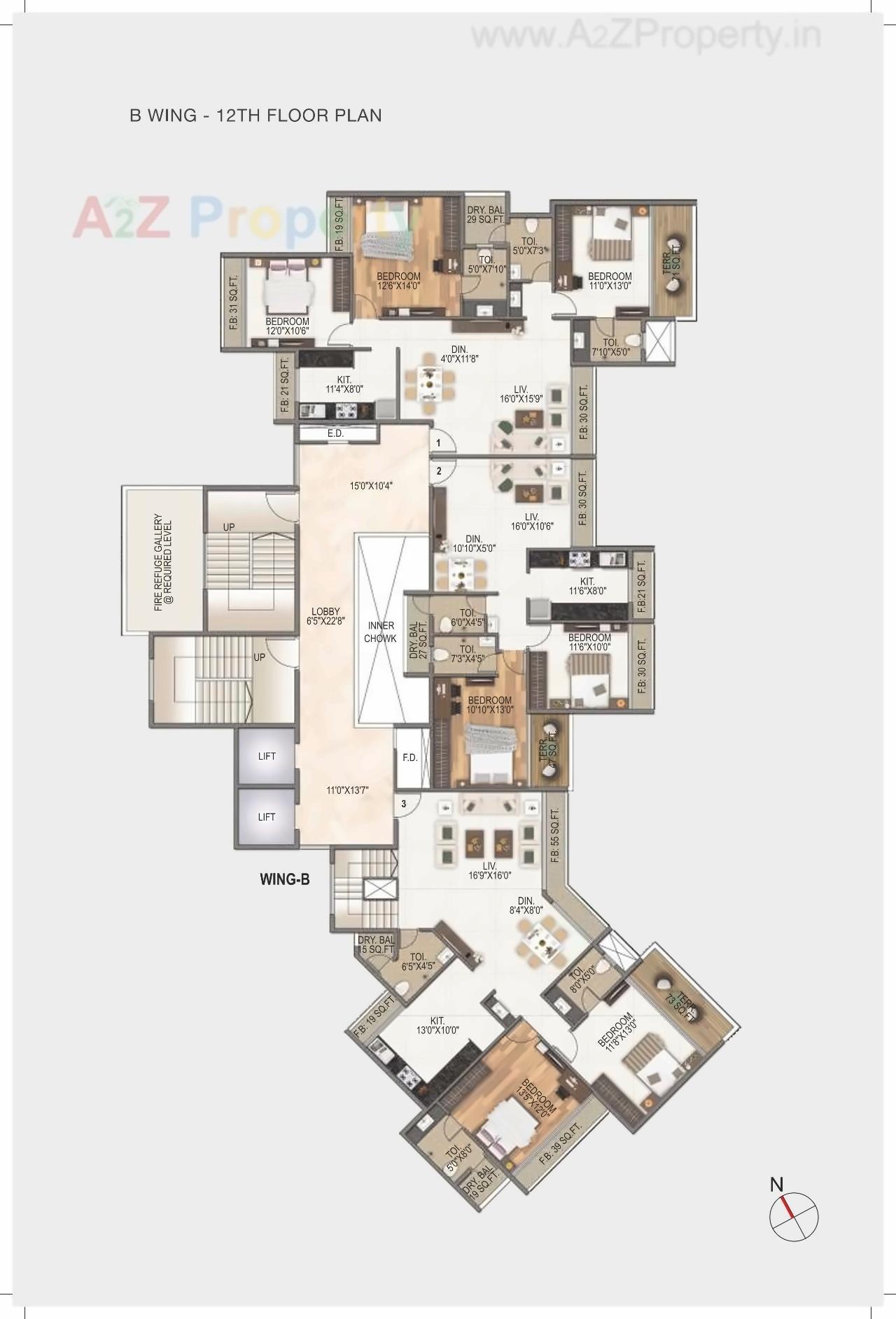 Layout of real estate project The Palms located at Navi-mumbai-m-corp, Thane, Maharashtra