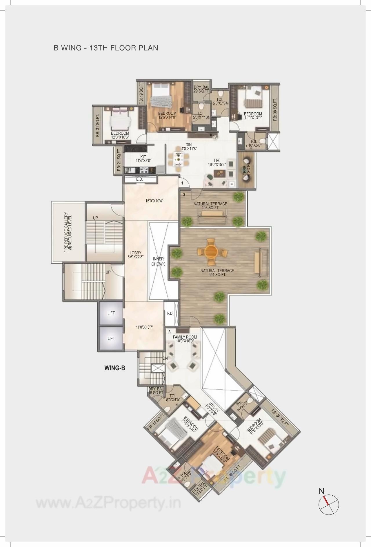 Layout of real estate project The Palms located at Navi-mumbai-m-corp, Thane, Maharashtra